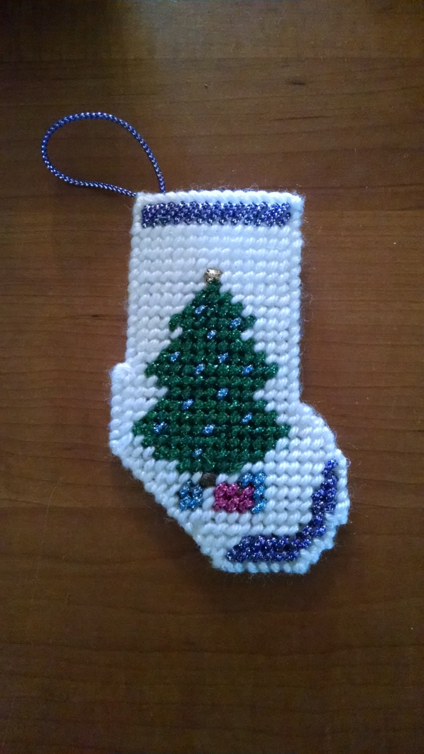 Christmas Tree Stocking plastic canvas by 3rdGenerationSewn