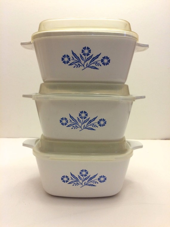 Vintage Corning Ware Blue Cornflower Casserole By Cottontopvintage