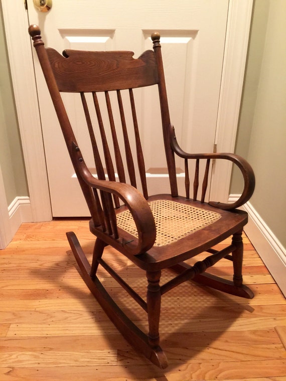 Items similar to Antique Child's Wooden Rocking Chair, Kids Rocker