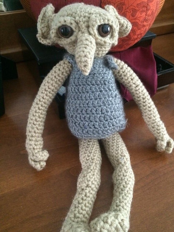 Crocheted Dobby the House Elf by SoftFriendsByKeri on Etsy