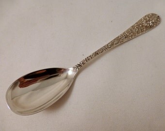 Rose by Stieff Sterling Silver Sugar Shell / Spoon - 6"