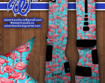 Flamingos Custom Nike Elite Socks