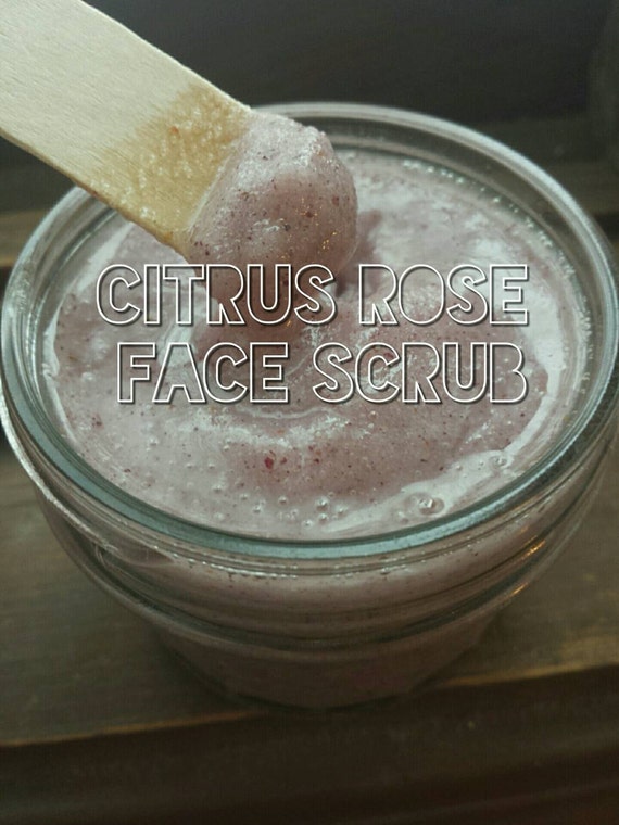 Citrus Rose Face Scrub by LuckyLunaBotanicals on Etsy