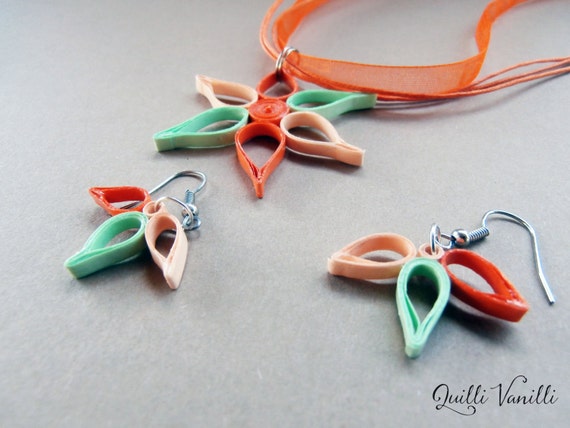 Paper Quilled Necklace Charity Proceeds To by quillivanilli