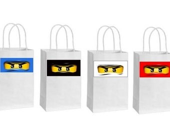 8 Printed ninjago eyes for balloons goodybags or gift boxes, Stickers