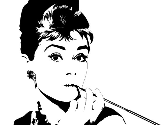 Audrey Hepburn Digital Print by ArtworkbySketch on Etsy