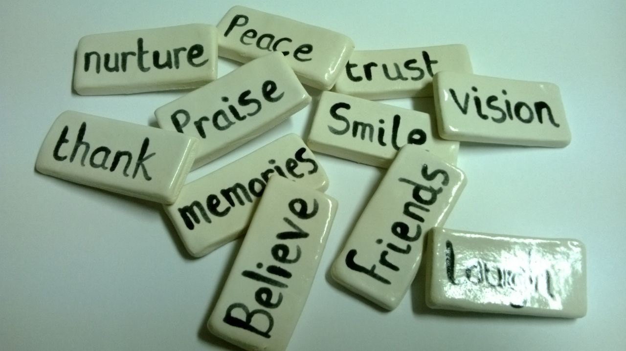 Individual Ceramic Medium Word Tiles Words made to order