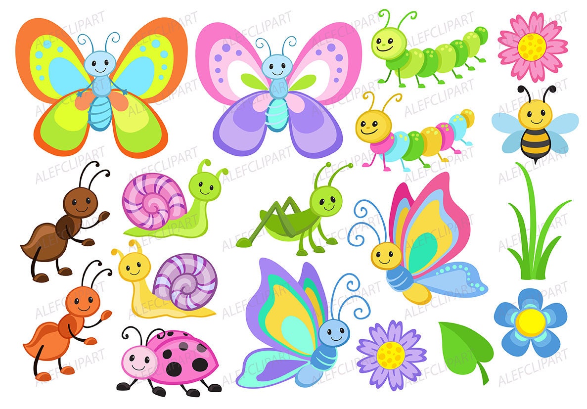 Download Bugs clipart Cute Bugs Clipart Coloring Clipart Set
