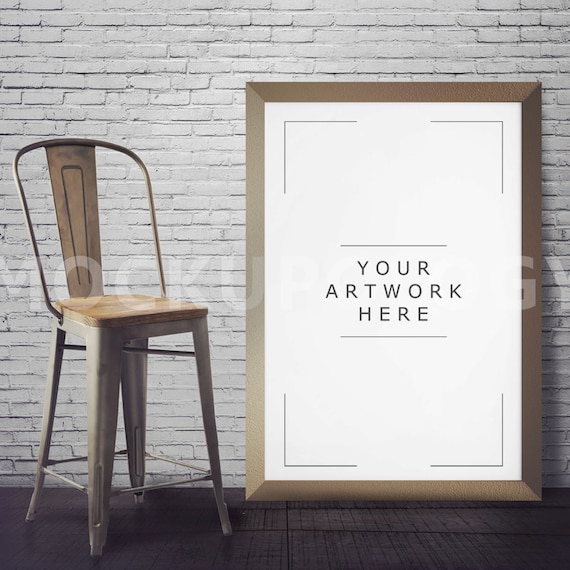 Gold Frame Frame Mockup Poster Mockup Styled Mockup