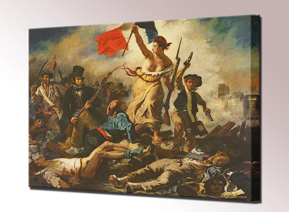 Liberty Leading the People Eugene Delacroix Marianne Canvas