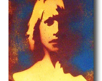 Canvas 11" x 14" Brittany Murphy Dark Pop Art Custom Painting ~ Iconic Actress Gone too Soon