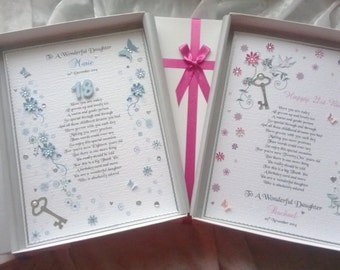 Special Daughter 18th 21st Birthday Card handmade Personalised keepsake Granddaughter Niece