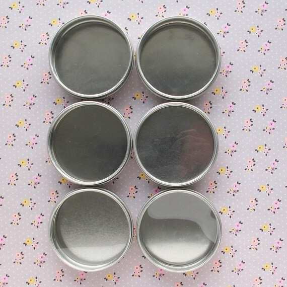 Metal Tins with Clear Lids 2 Ounces 6 Round by michellepatterns
