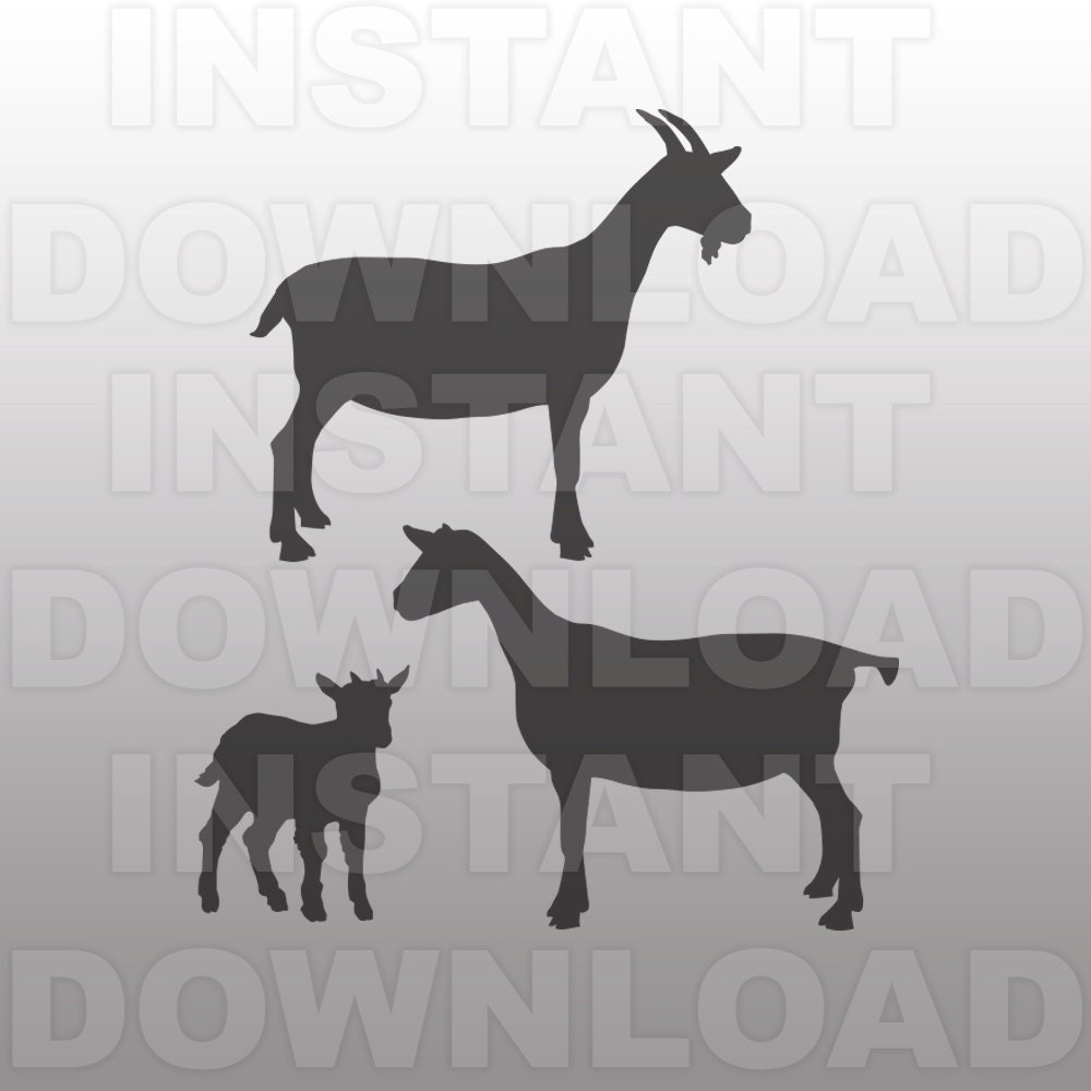 Download Goats SVG FileLivestock SVG-Cutting Template Vector Clip Art
