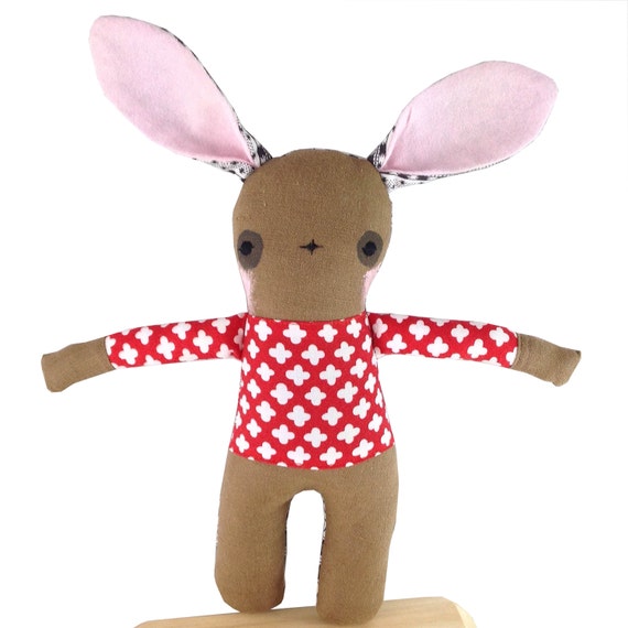 linen bunny doll