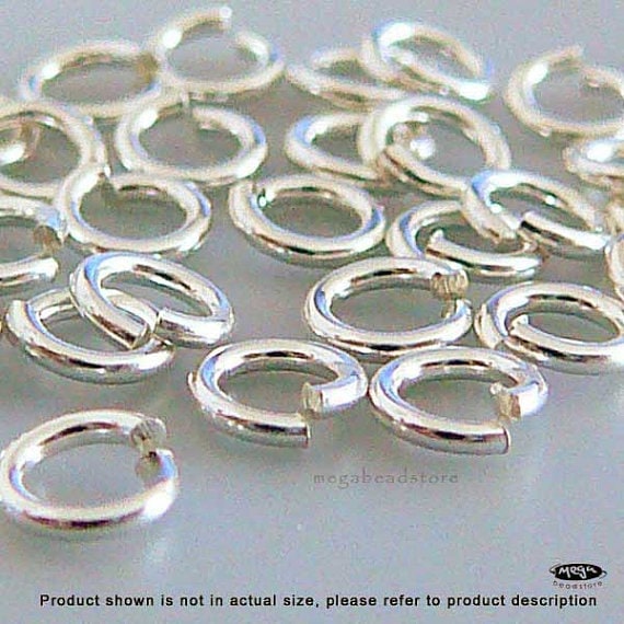 100 pcs 4mm 925 Sterling Silver Open Jump Rings 4mm 20.5 Gauge