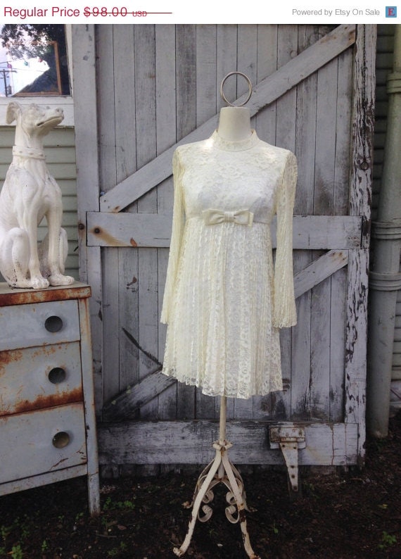 spring sale 1960s lace mini dress 60s mod bell sleeve dress size xx ...