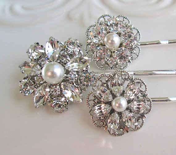 Wedding Hair Pins, Pearl bobby pins, Bridesmaid hair, Bridal hair Clips