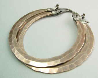 earrings hoops hoop rio brass mixed metal bronze forged