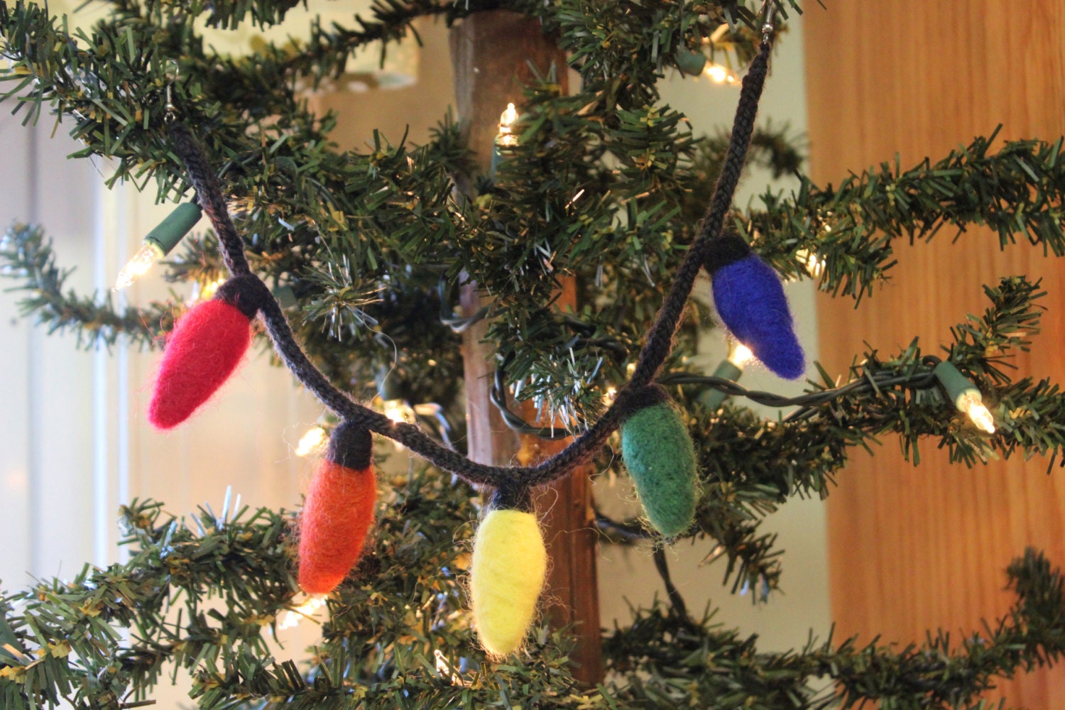 Felted Christmas Lights