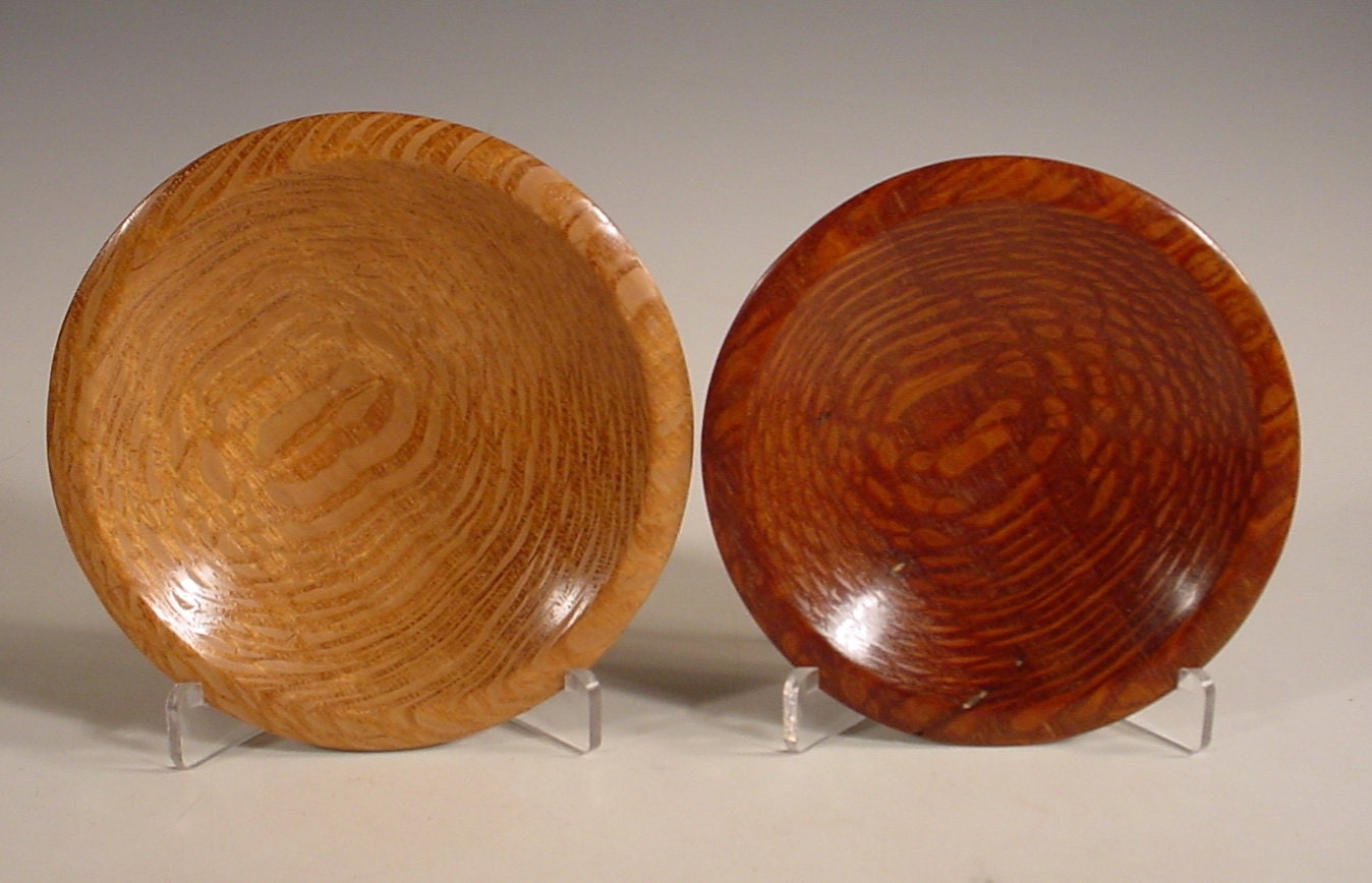 Brazilian Leopardwood and Australian Lacewood Ring Dishes