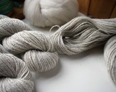 Natural Yarn, Maine Raised Alpaca/Silk/ CVM Romeldale Blend (60/20/20),  Sport Weight, 270 Yards, Natural Heather Gray