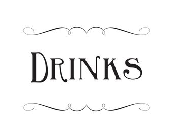 Signature Drink Bar Sign Printable Custom by ShannasDIYPrintables