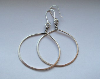 Sterling Silver Twisted Hoops Medium