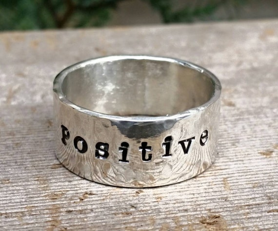 Hand Stamped Ring, Wide Silver hammered ring band, Hand Stamped Jewelry, Personalized custom engraved ring,