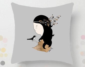 yin yang cat pillow