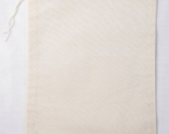 50 6x8 Natural Cotton Muslin Drawstring Bags