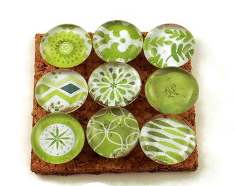 Funky Push Pins Decorative Push Pins Thumb Tacks Cork Board Pins in The Greens (P31)
