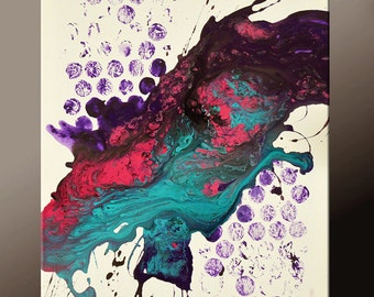 Abstract Canvas Art Painting 18x24 Contemporary Modern Original Art by Destiny Womack - dWo - Playful Thoughts