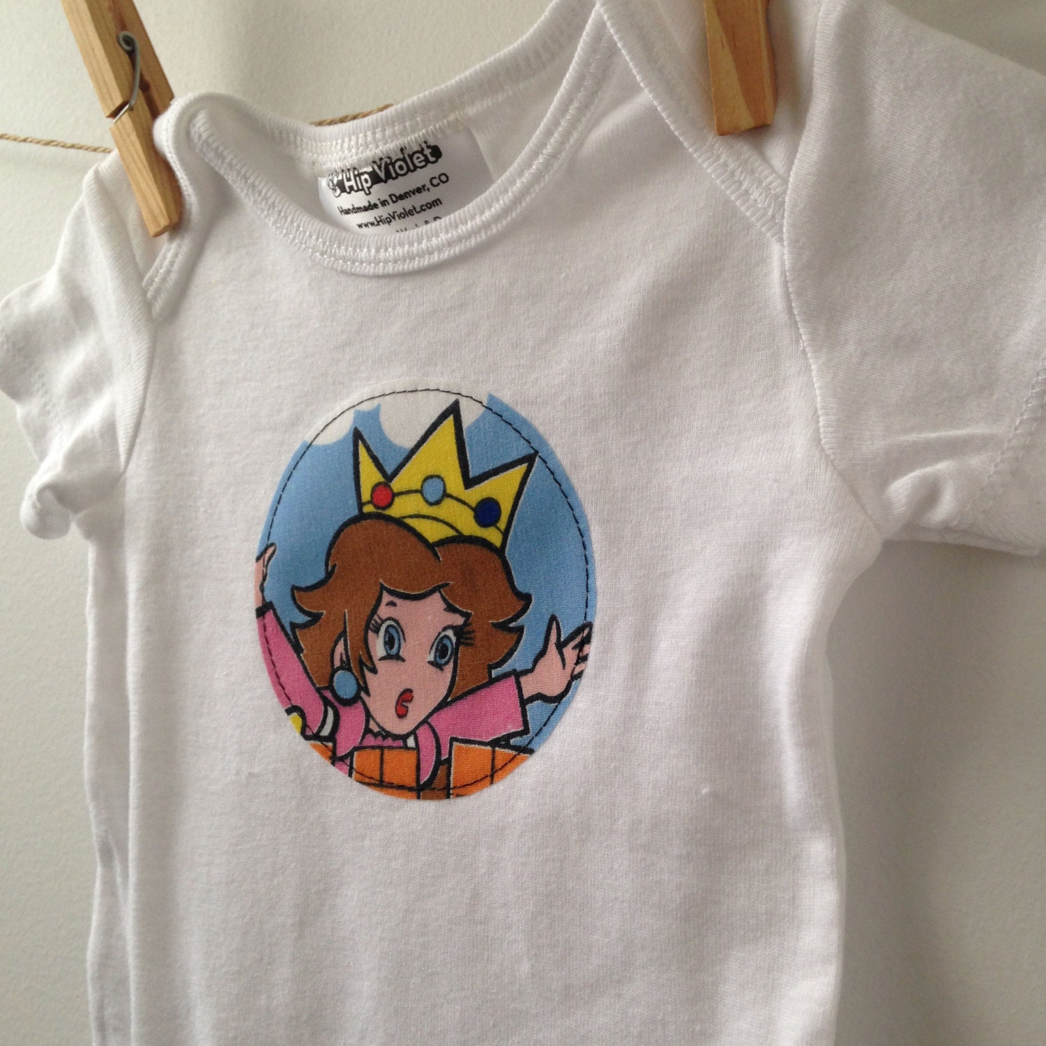 Princess Peach Bodysuit Vintage Nintendo Bodysuit Super