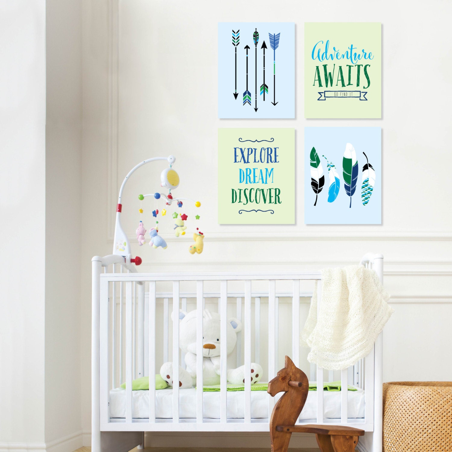 Nursery Decor Woodland Nursery Adventure Awaits Nursery