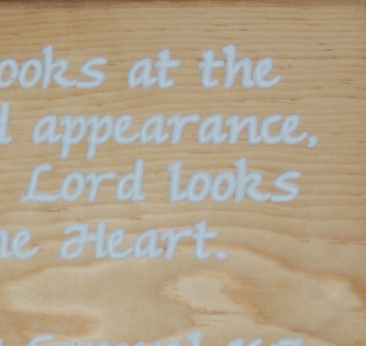 man looks at the outward appearance