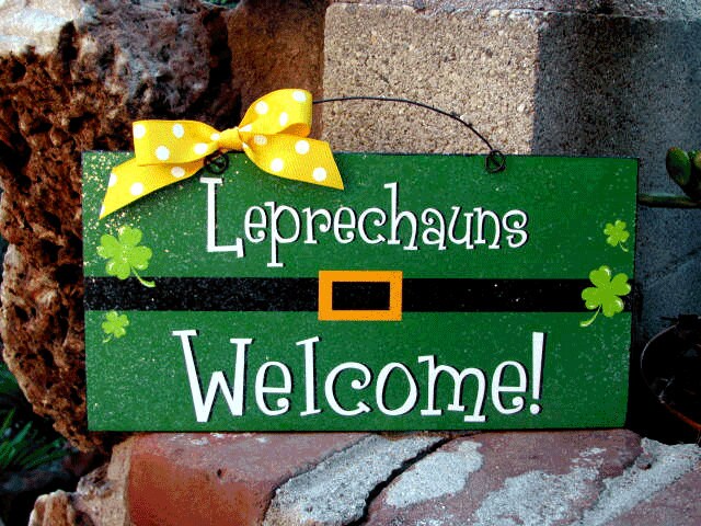 st pattys day welcome signs