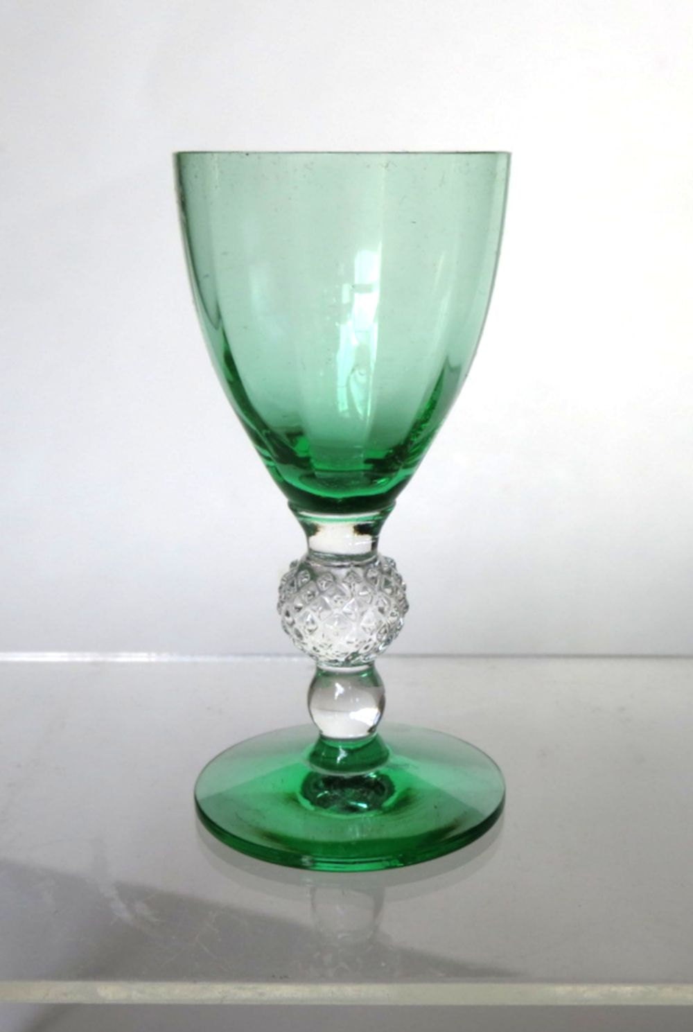 RESERVED for JIM 1930's Glass Green Golf Ball