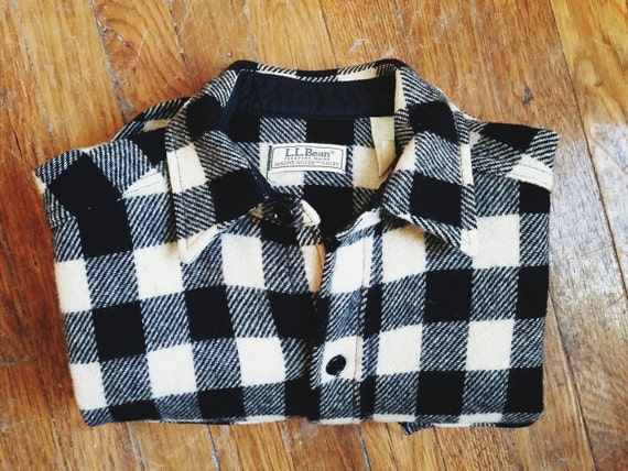 L.L. Bean Wool Maine Guide Shirt Buffalo Plaid by eightohclock