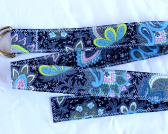 D Ring Belt, women's belt, summer floral s/m, ready to shiop