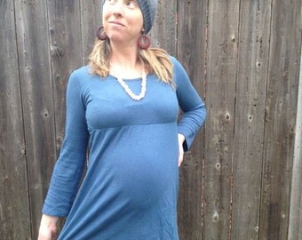 Sale/Lotus Top LS/ Hemp and Organic Cotton Maternity Top