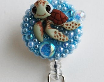 Finding Nemo Squirt ID Badge Reel - RN ID Badge Holders - Zipperedheart
