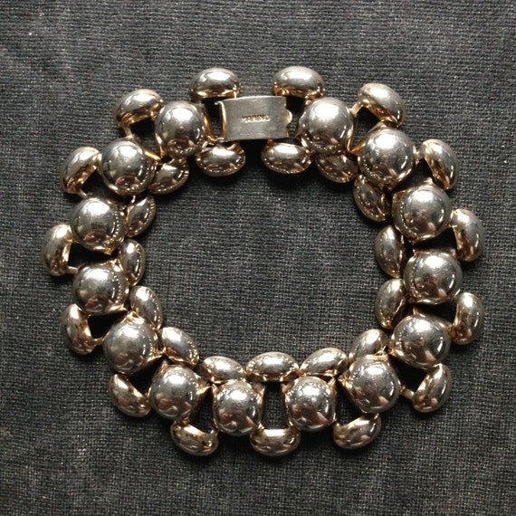 Items similar to Unusual Vintage MARINO Metal Bracelet Silver tone with ...