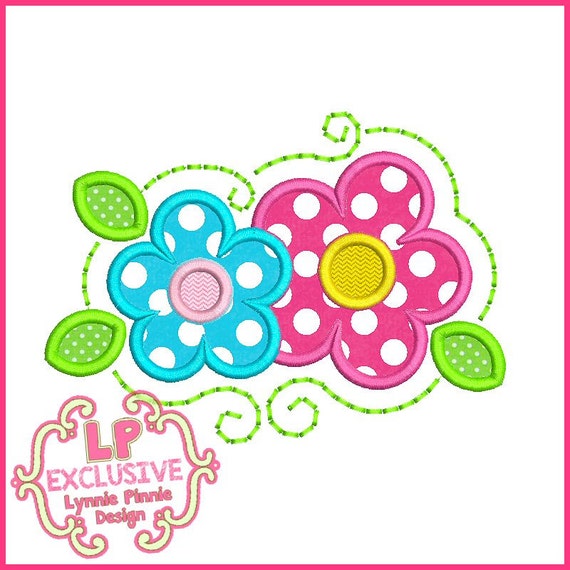 Download SWIRL FLOWERS Applique 4x4 5x7 6x10 SVG Machine Embroidery