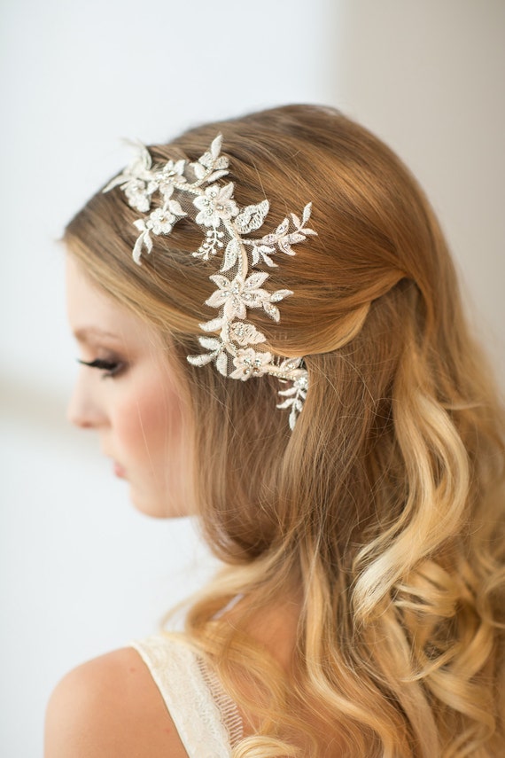 Wedding Hair Vine Lace Head Piece Bridal Hair Accessory