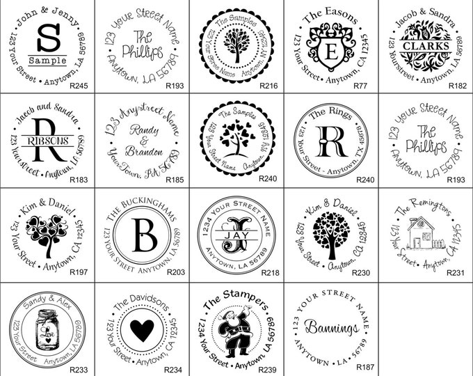 Personalized Custom Made Return Address Rubber Stamps R250
