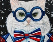 Fine Art Giclee Print from Original Cats in Clothes Custom Cat Portraits Oil Painting Mr Peepers by k Madison Moore Fine Art Giclee Print from Original Cats in Clothes Custom Cat Portraits Oil Painting Mr Peepers by k Madison Moore