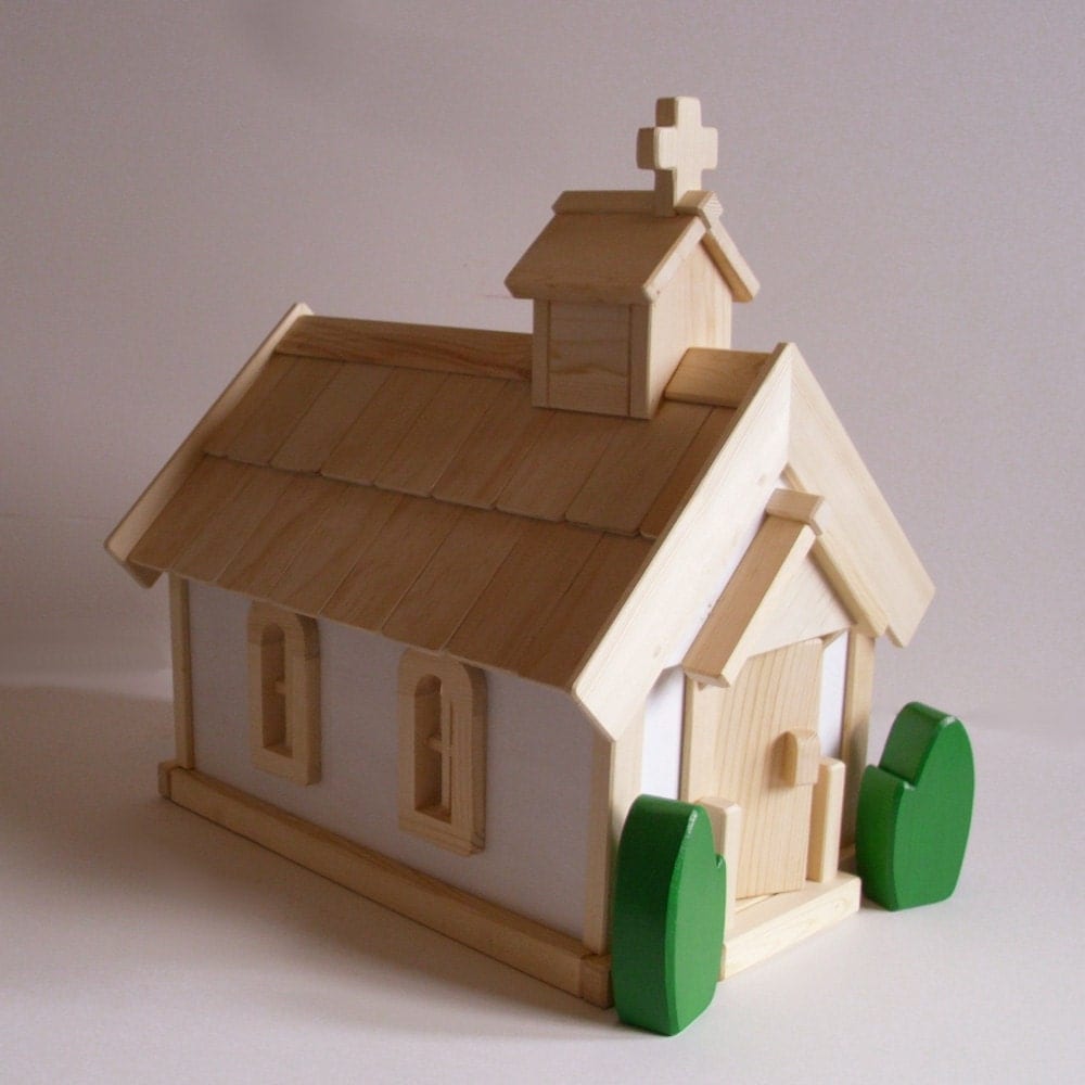 Wooden Toy Country Church Play Set Gender Neutral Toy