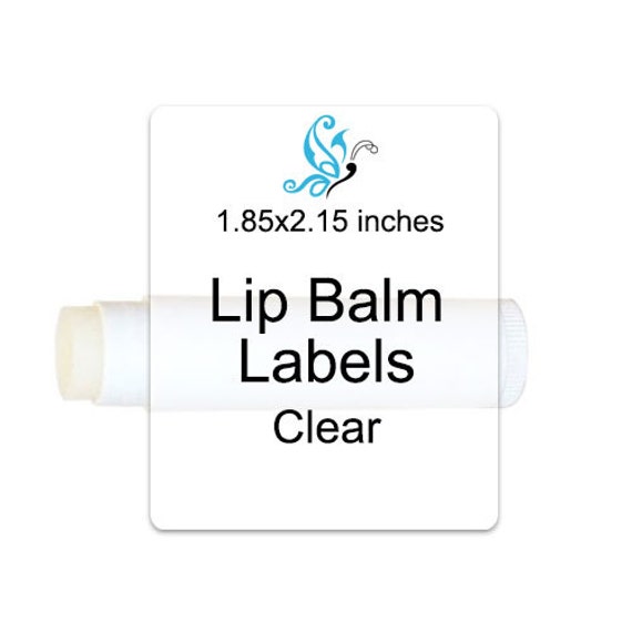 custom lip balm labels clear waterproof by digitaldoodlebug