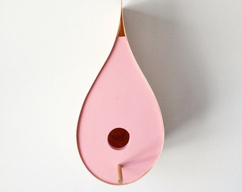 Tear Drop Bird House Pink - Birch